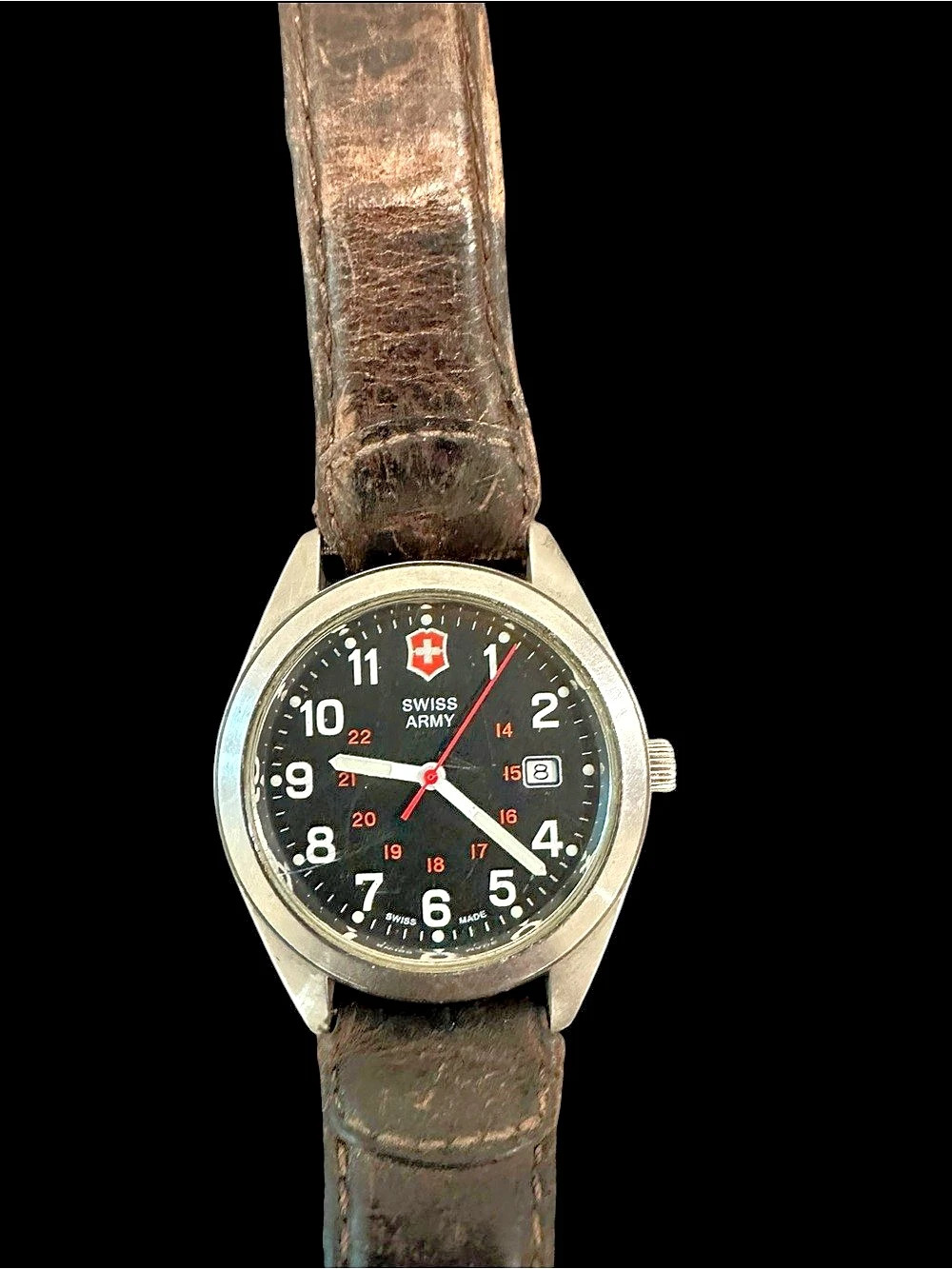 Swiss Army Infantry Field Watch Black Silver